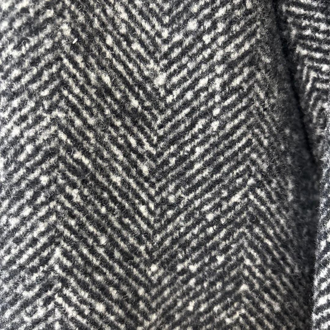 新品未使用　UNTITLED日本製ゆったりミドル丈ヘリンボーンPコート　タグ付き