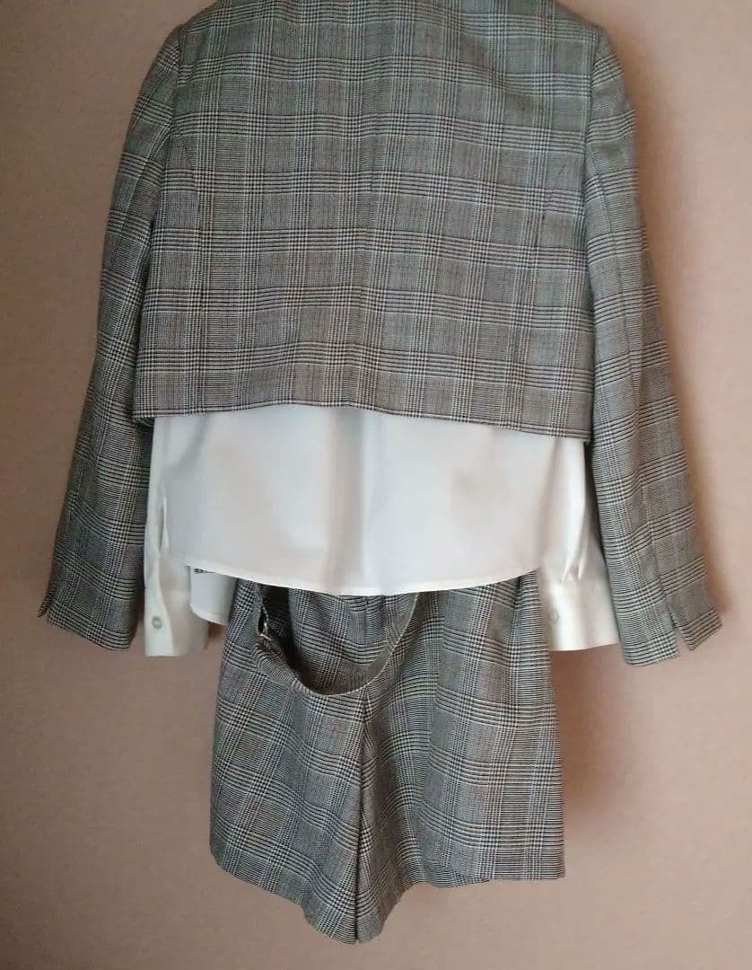 150 ELLE　卒服　グレンチェック　グレー系