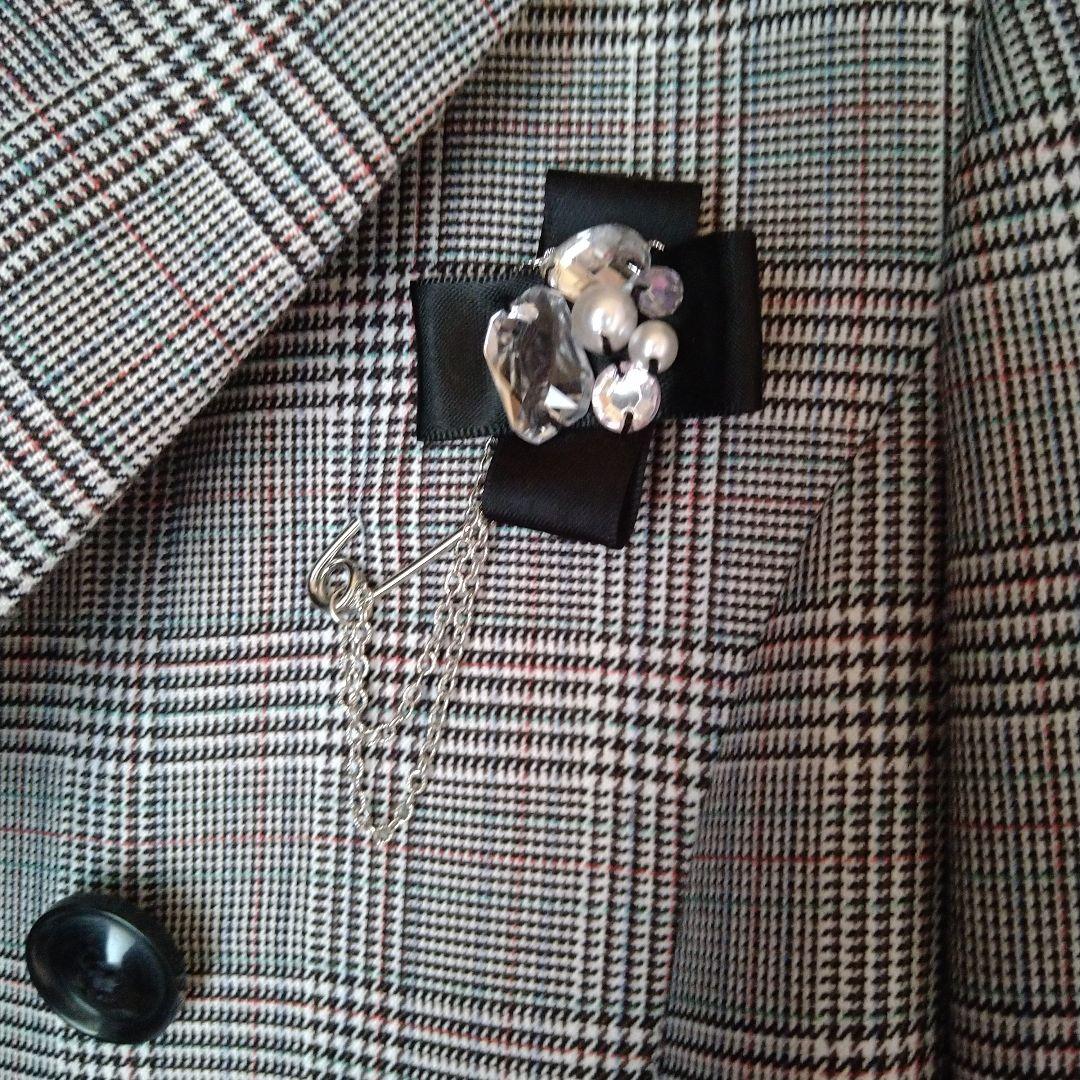 150 ELLE　卒服　グレンチェック　グレー系