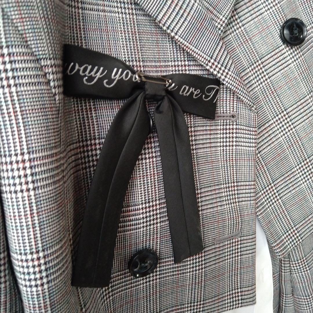 150 ELLE　卒服　グレンチェック　グレー系