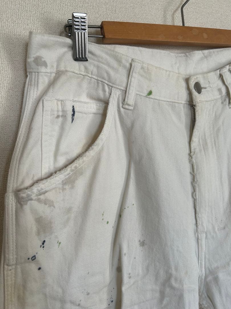 パンツ ANCELLM AIGING PAINTER PANTS/WHITE