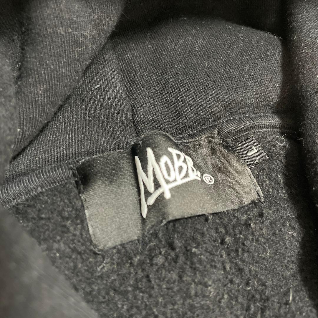MOBB. ハートデザイン　刺繍　フード付きパーカー　L