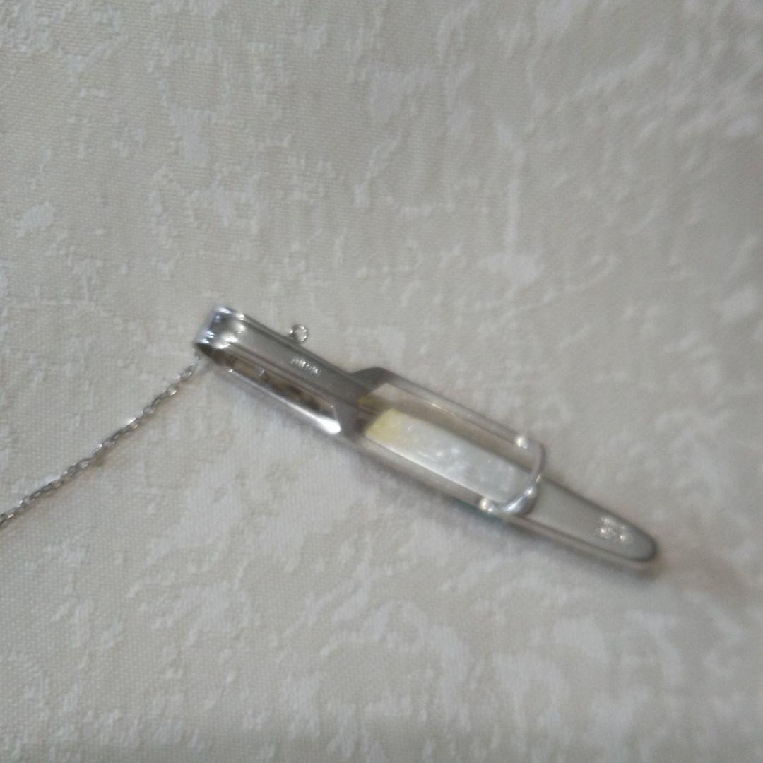 M*u様 エメラルド 0.78 K14 WGホワイトゴールド タイピン★3.8g