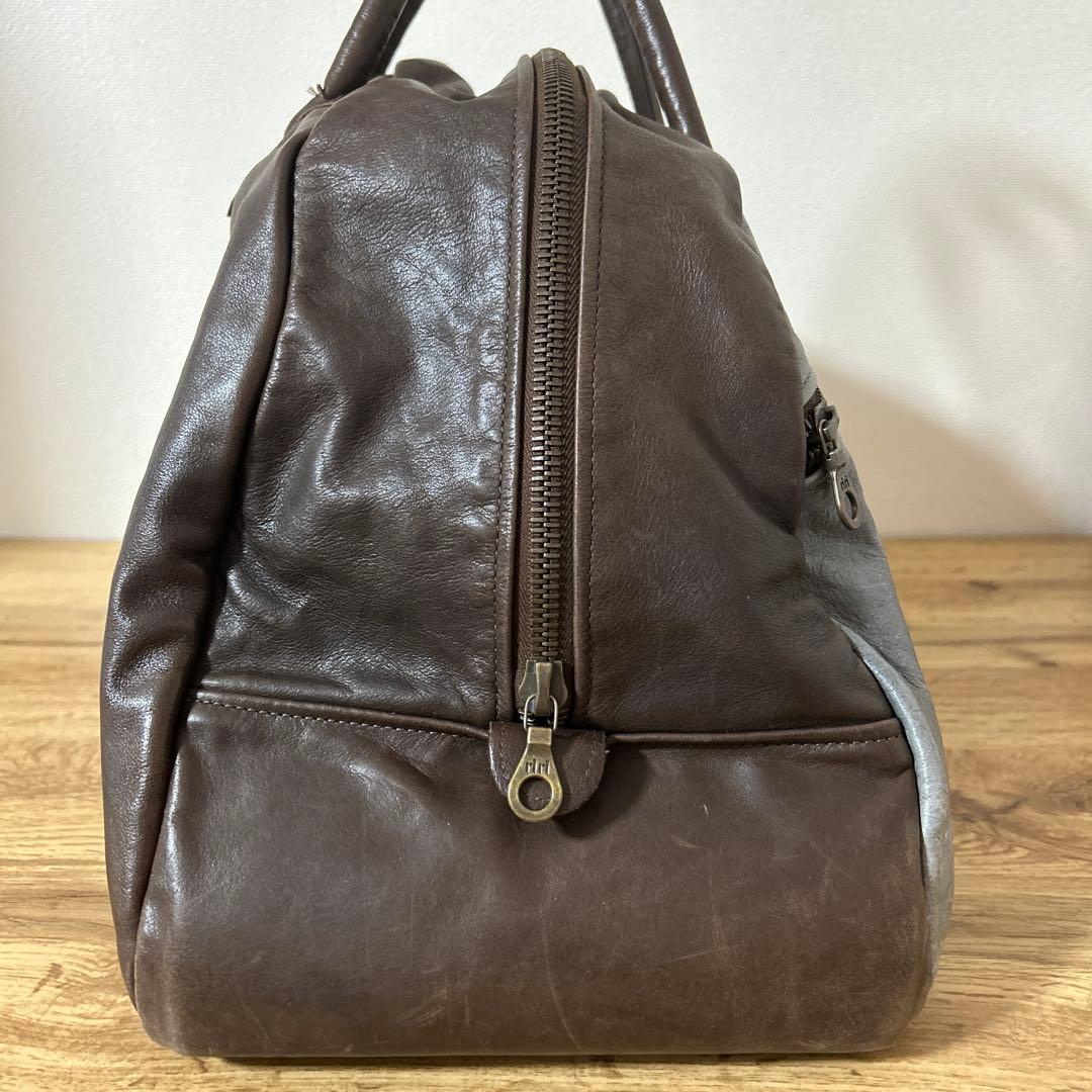 ジャスエムビー Jas-M.B. 牛革 ボストンバッグ トラベル 旅行 ツートン