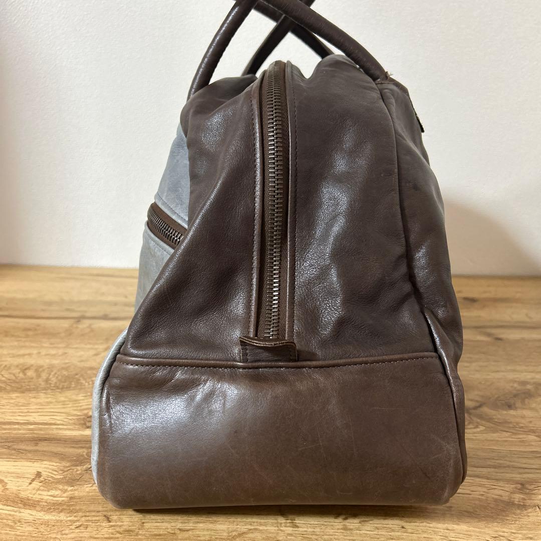 ジャスエムビー Jas-M.B. 牛革 ボストンバッグ トラベル 旅行 ツートン