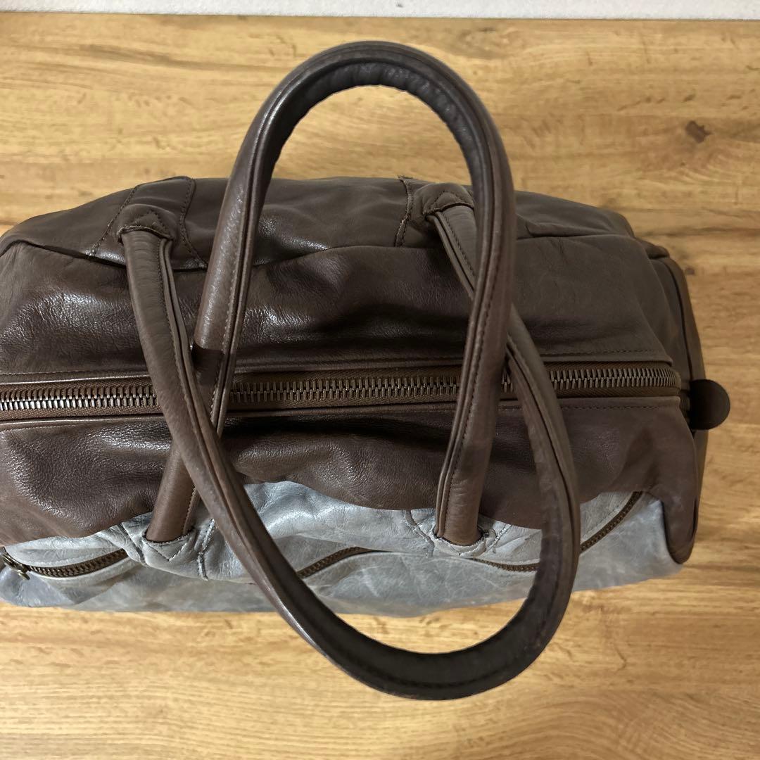 ジャスエムビー Jas-M.B. 牛革 ボストンバッグ トラベル 旅行 ツートン