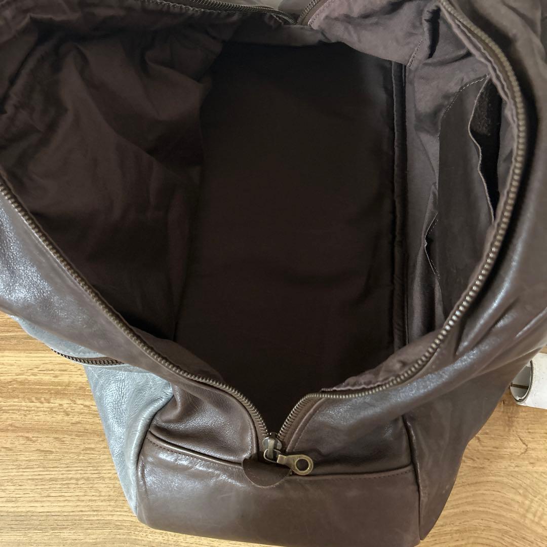 ジャスエムビー Jas-M.B. 牛革 ボストンバッグ トラベル 旅行 ツートン