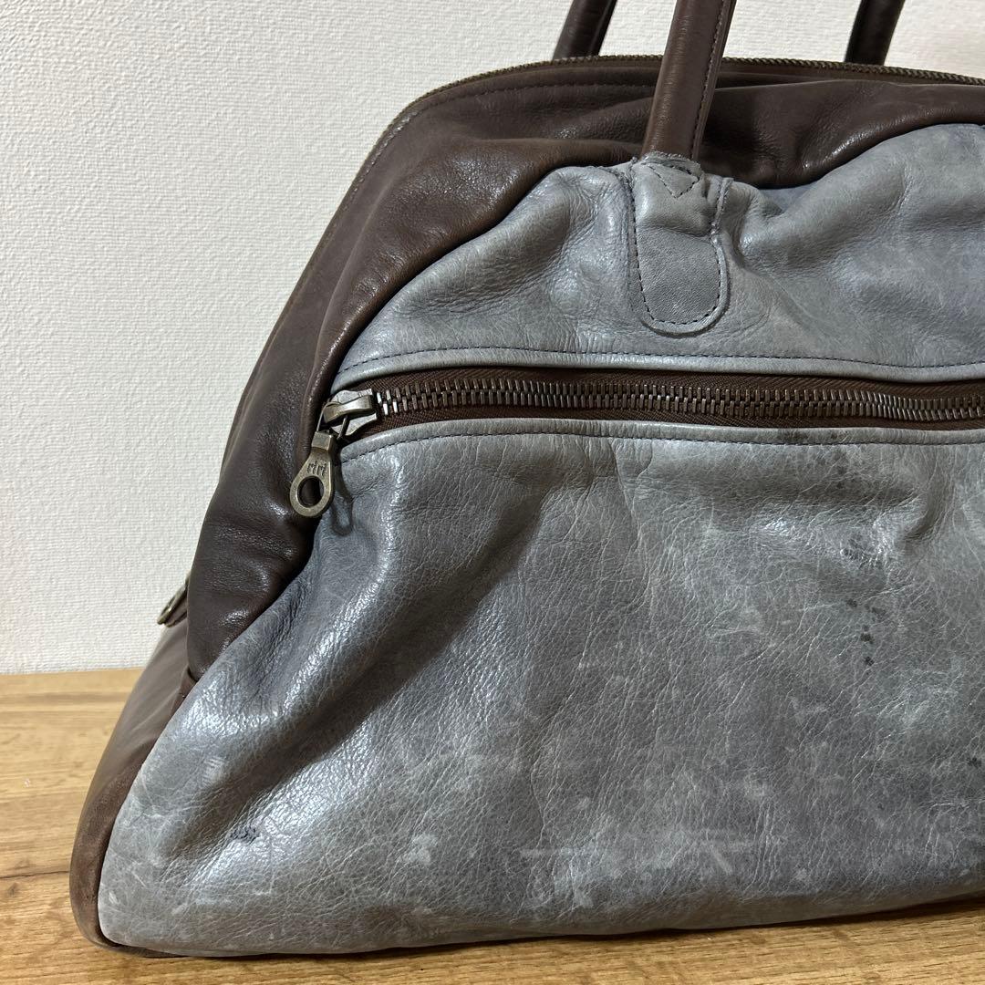 ジャスエムビー Jas-M.B. 牛革 ボストンバッグ トラベル 旅行 ツートン