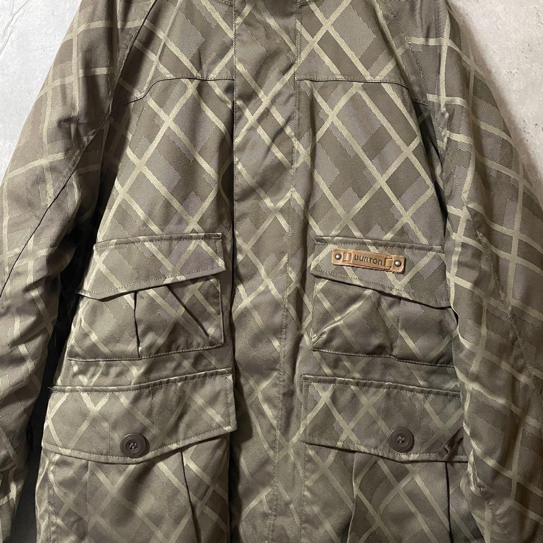 Burtonバートンスキーウェアスノーボードジャケットパーカーフード付きブラウン