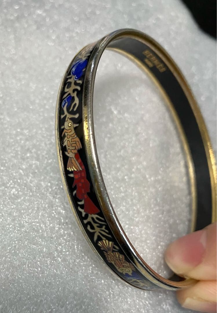 HERMES 魚とコーラル模様 バングル