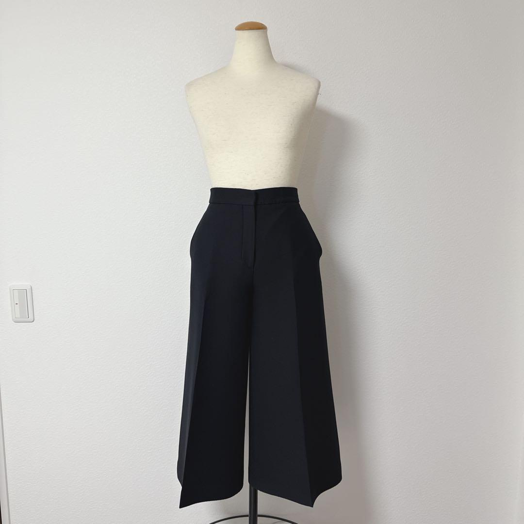 【Christian Dior】クロップドパンツ ウール×シルク ブラック