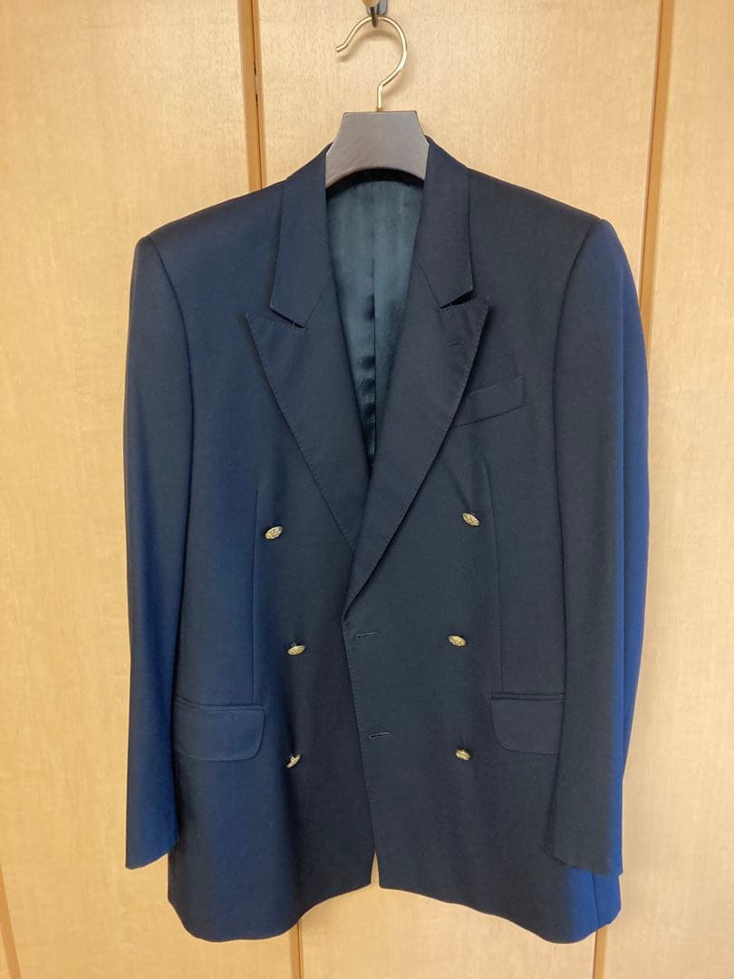 美品 80's 90's Old England ダブルブレストネイビーブレザー