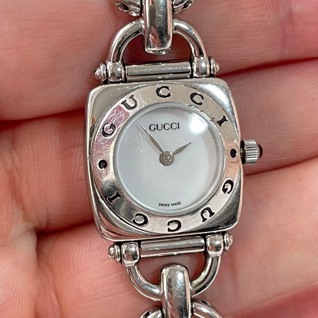 稼動品　GUCCI グッチ　ホースビット　バングル　腕時計　箱付き　6400L