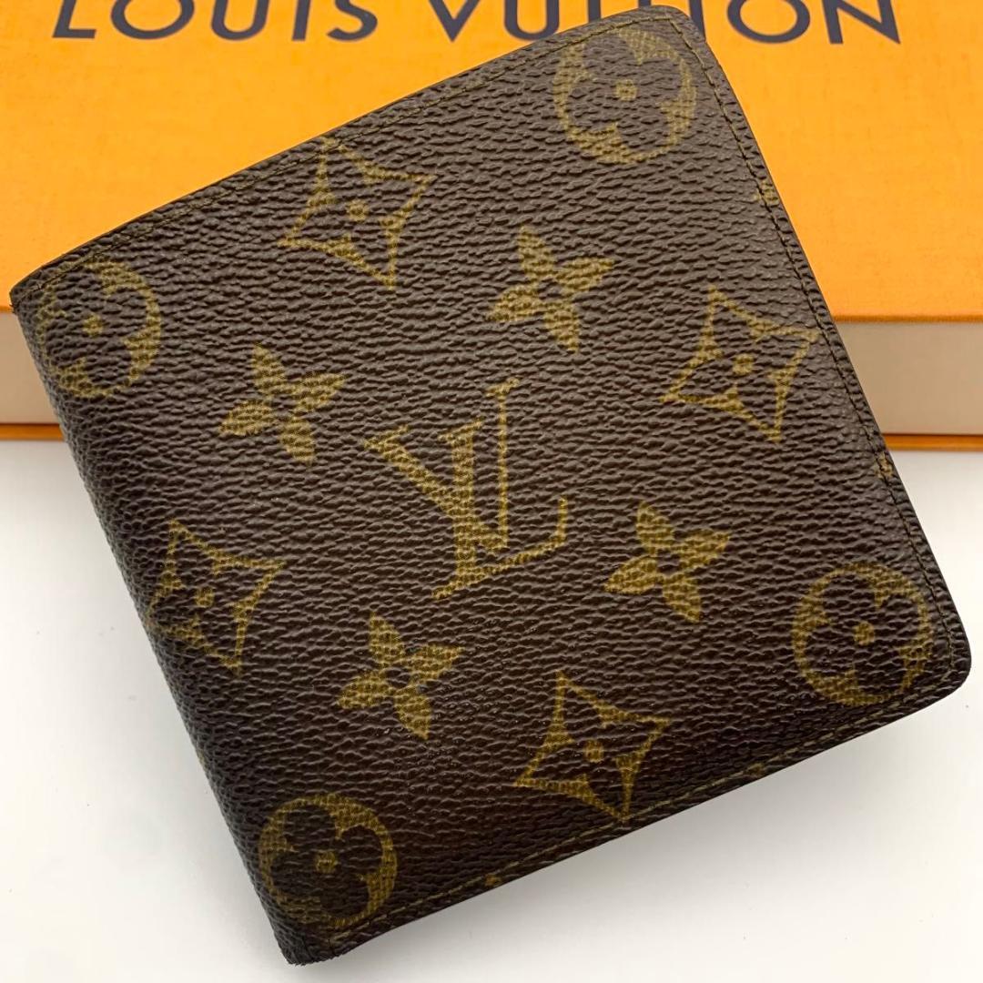 鑑定済み ルイヴィトン ポルトフォイユ マルコ 二つ折り 財布 定番 モノグラム