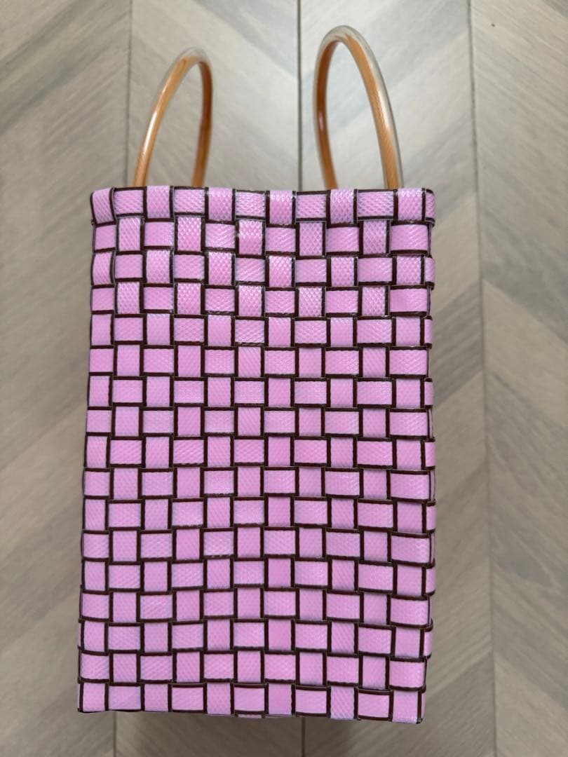 MARNI アニマルバスケット　ピンクドッグ　カゴバッグ