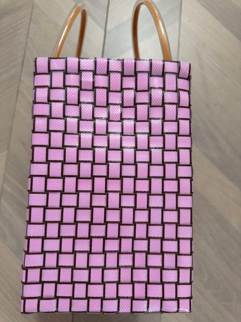 MARNI アニマルバスケット　ピンクドッグ　カゴバッグ