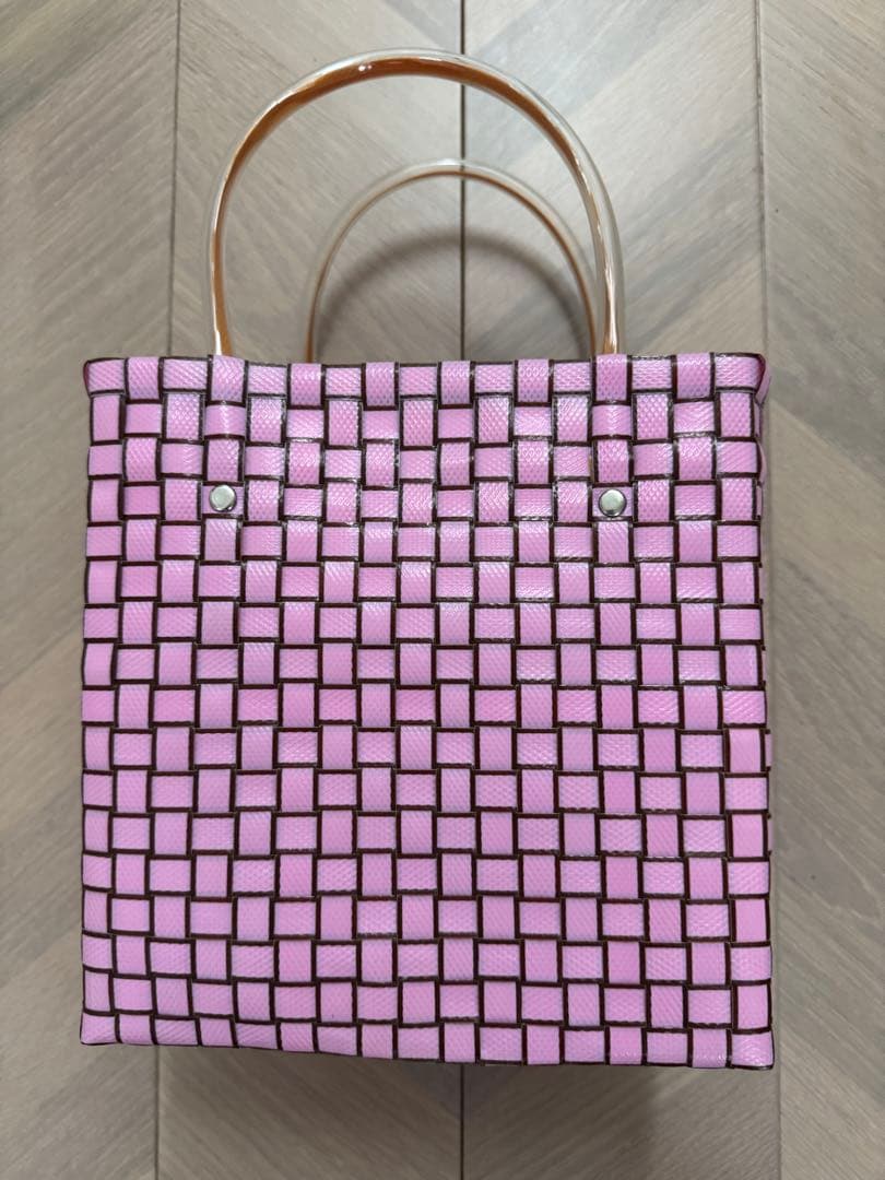 MARNI アニマルバスケット　ピンクドッグ　カゴバッグ