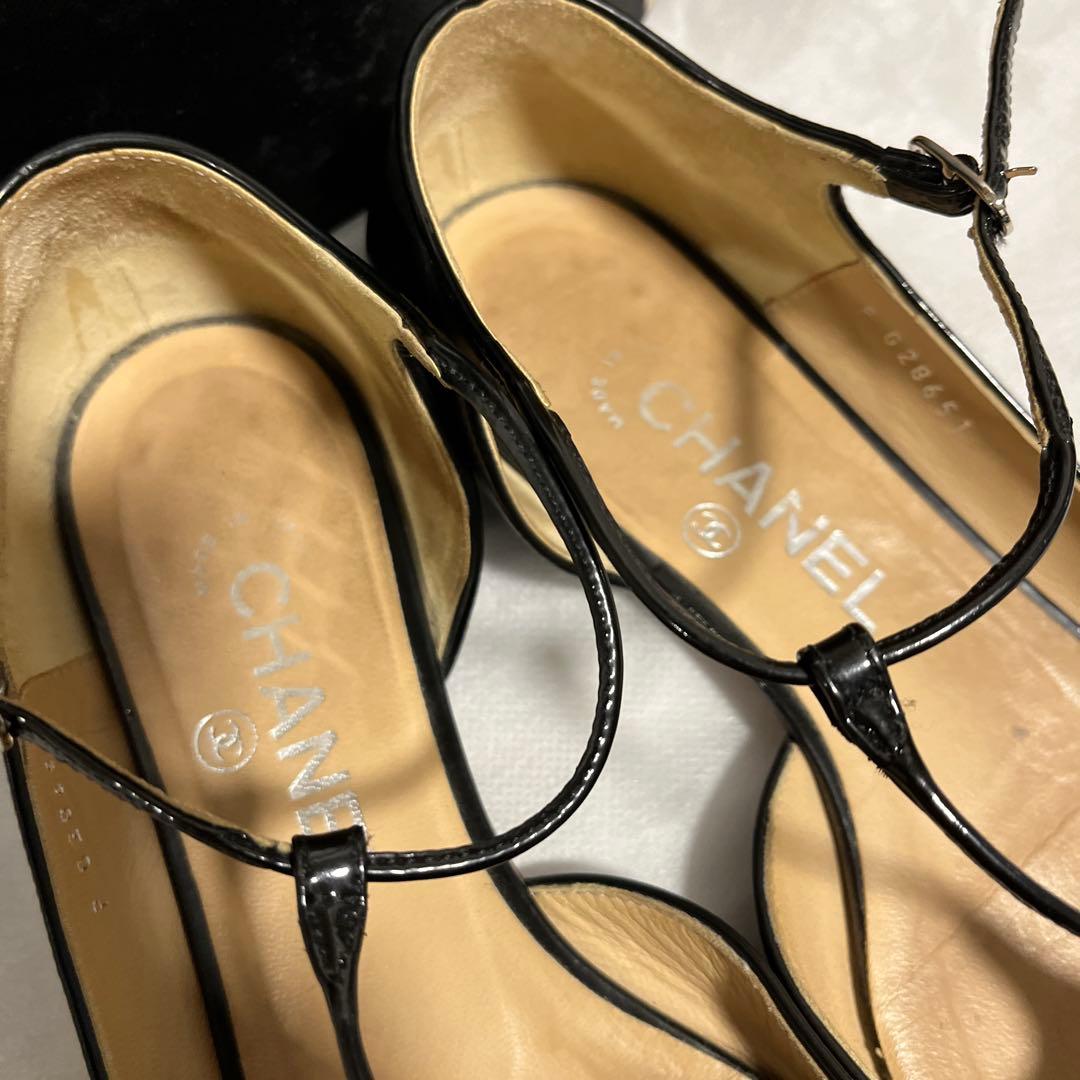 CHANEL シャネル　ブラック　フラットシューズ　サイズ37