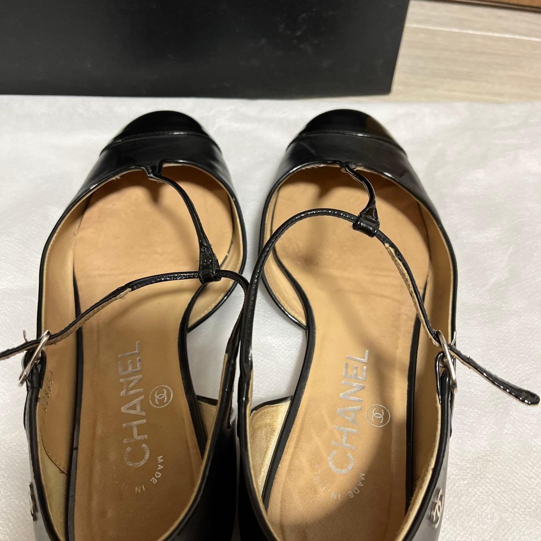 CHANEL シャネル　ブラック　フラットシューズ　サイズ37