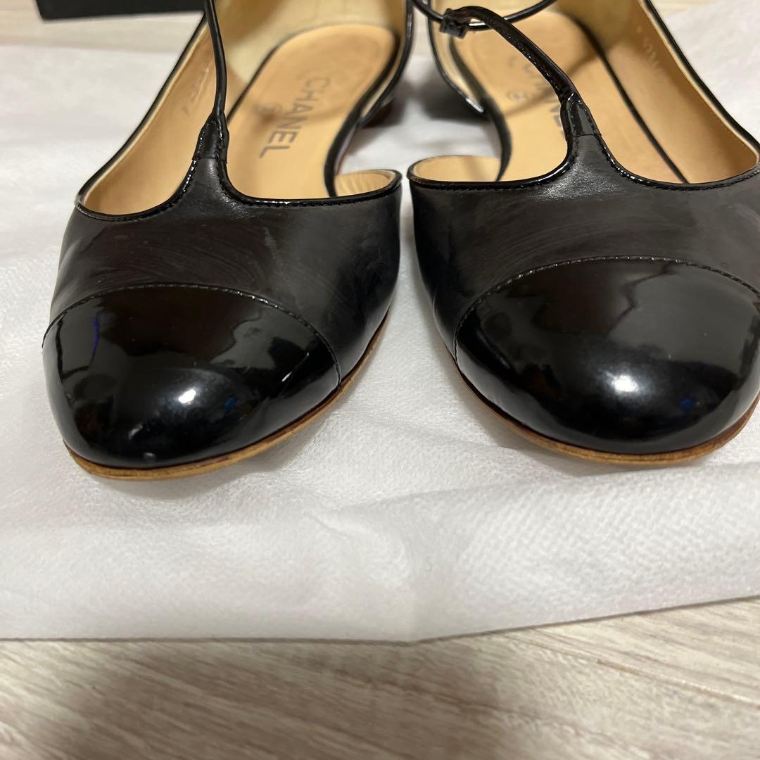 CHANEL シャネル　ブラック　フラットシューズ　サイズ37