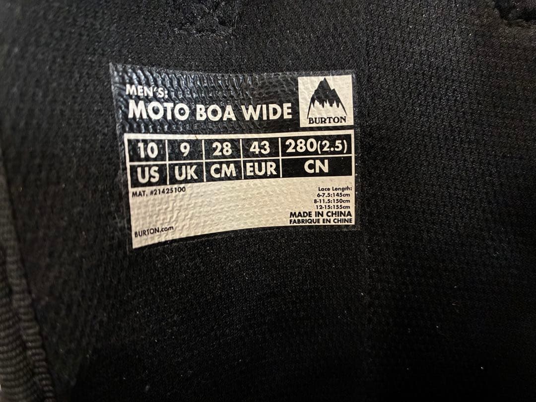 バートンMono BOA スノーボードブーツ