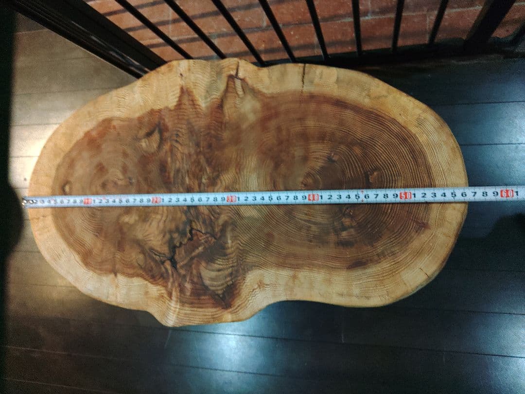 杉のくりぬき丸太スツール　双子丸太