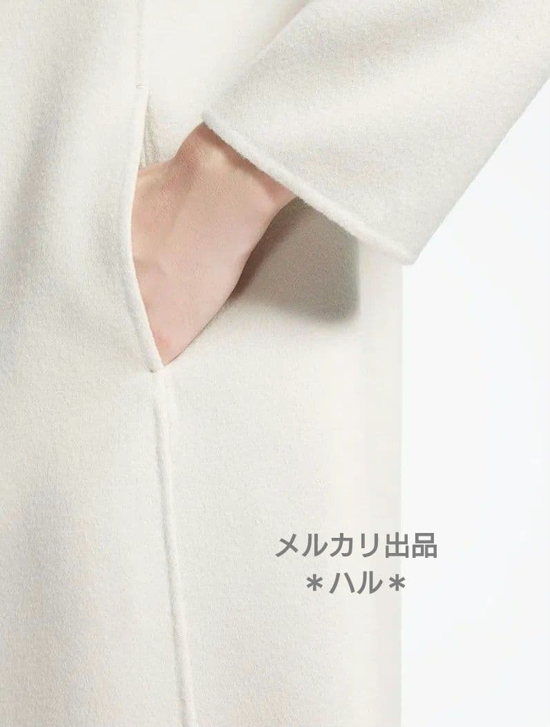'S Max Mara　ピュアヴァージンウールダブルフェイスコート　エクリュ