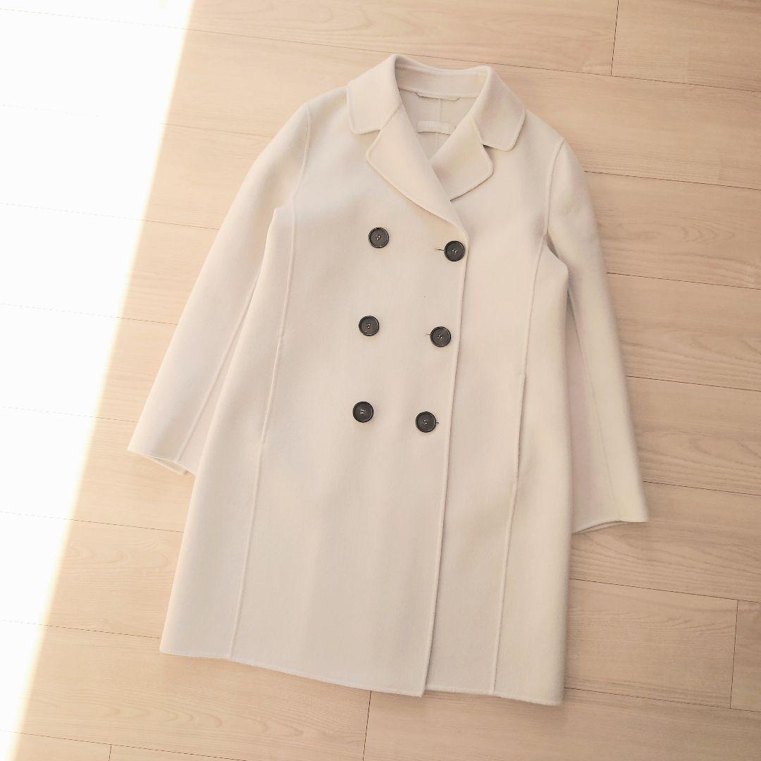 'S Max Mara　ピュアヴァージンウールダブルフェイスコート　エクリュ
