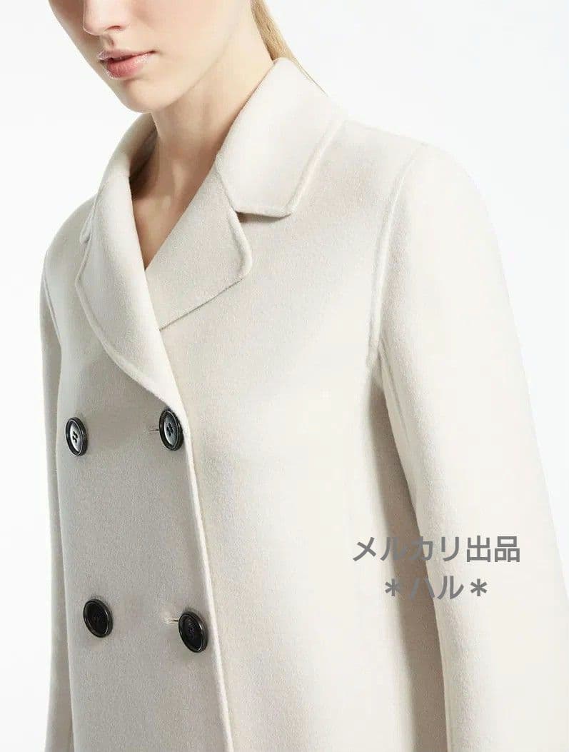 'S Max Mara　ピュアヴァージンウールダブルフェイスコート　エクリュ