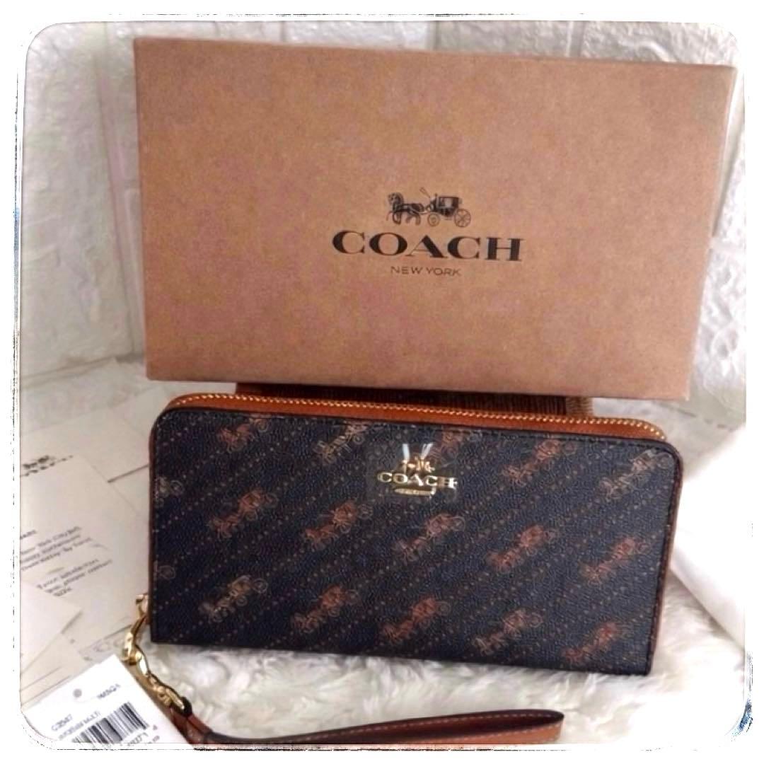 【コーチ／ C3547】新品 シグネチャー デニムマルチ 長財布 ストラップ付