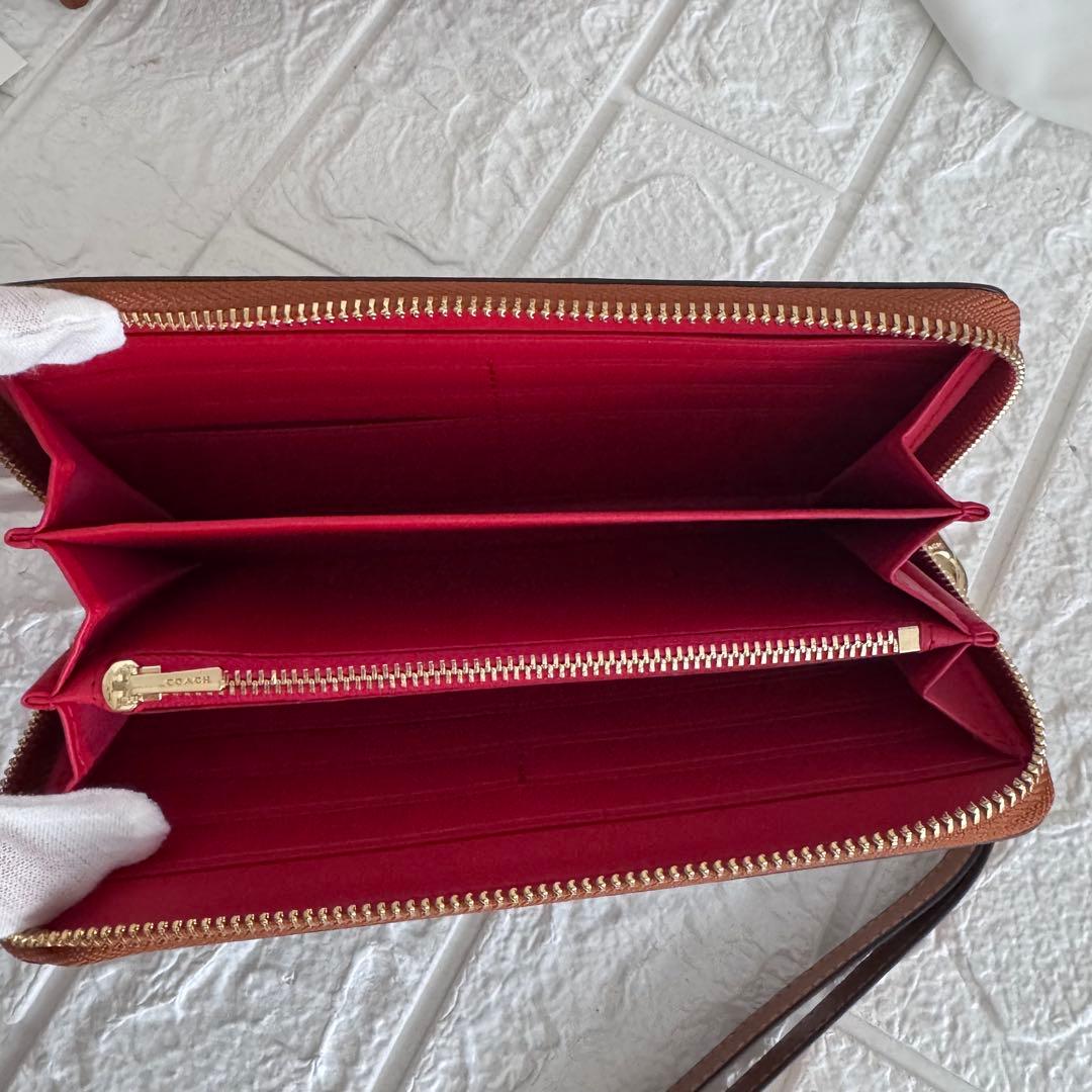 【コーチ／ C3547】新品 シグネチャー デニムマルチ 長財布 ストラップ付