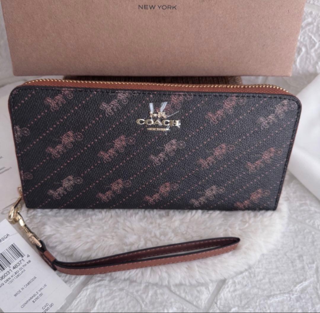 【コーチ／ C3547】新品 シグネチャー デニムマルチ 長財布 ストラップ付