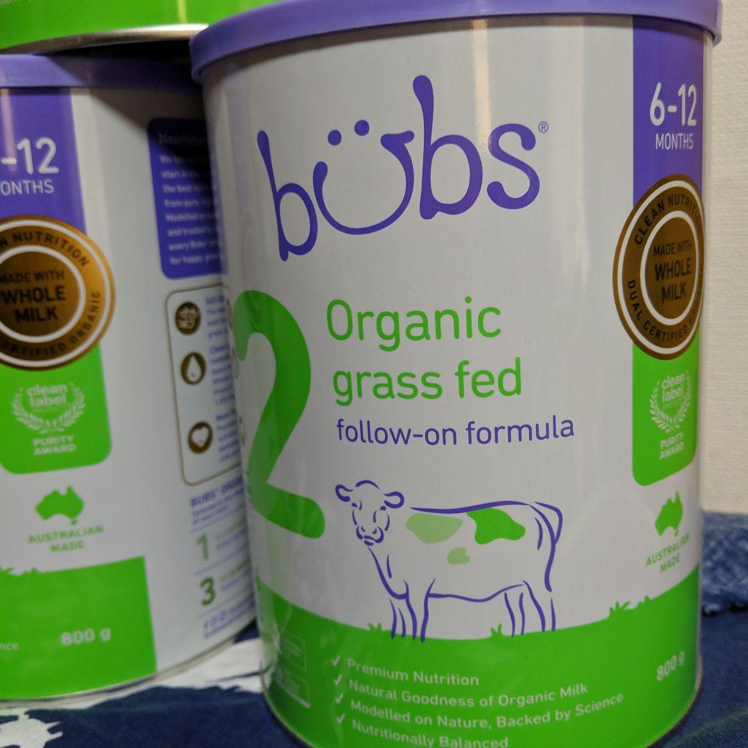 bubs Organic grass fed 800g 3缶