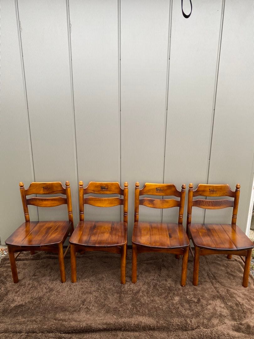 m*i様 オールドカリモク　コロニアル　ダイニングチェア　2脚セット　椅子　馬車