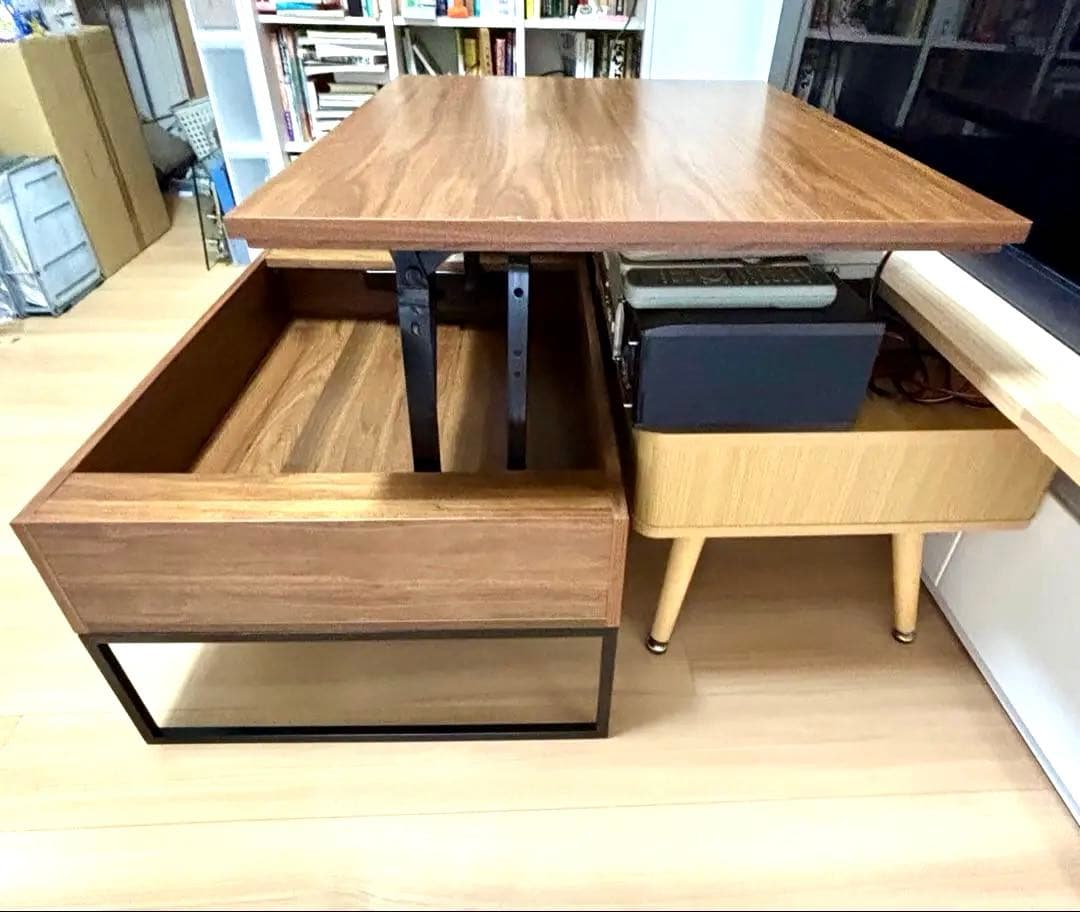 【昇降センターテーブルNヒバリ 120】　《★美品》