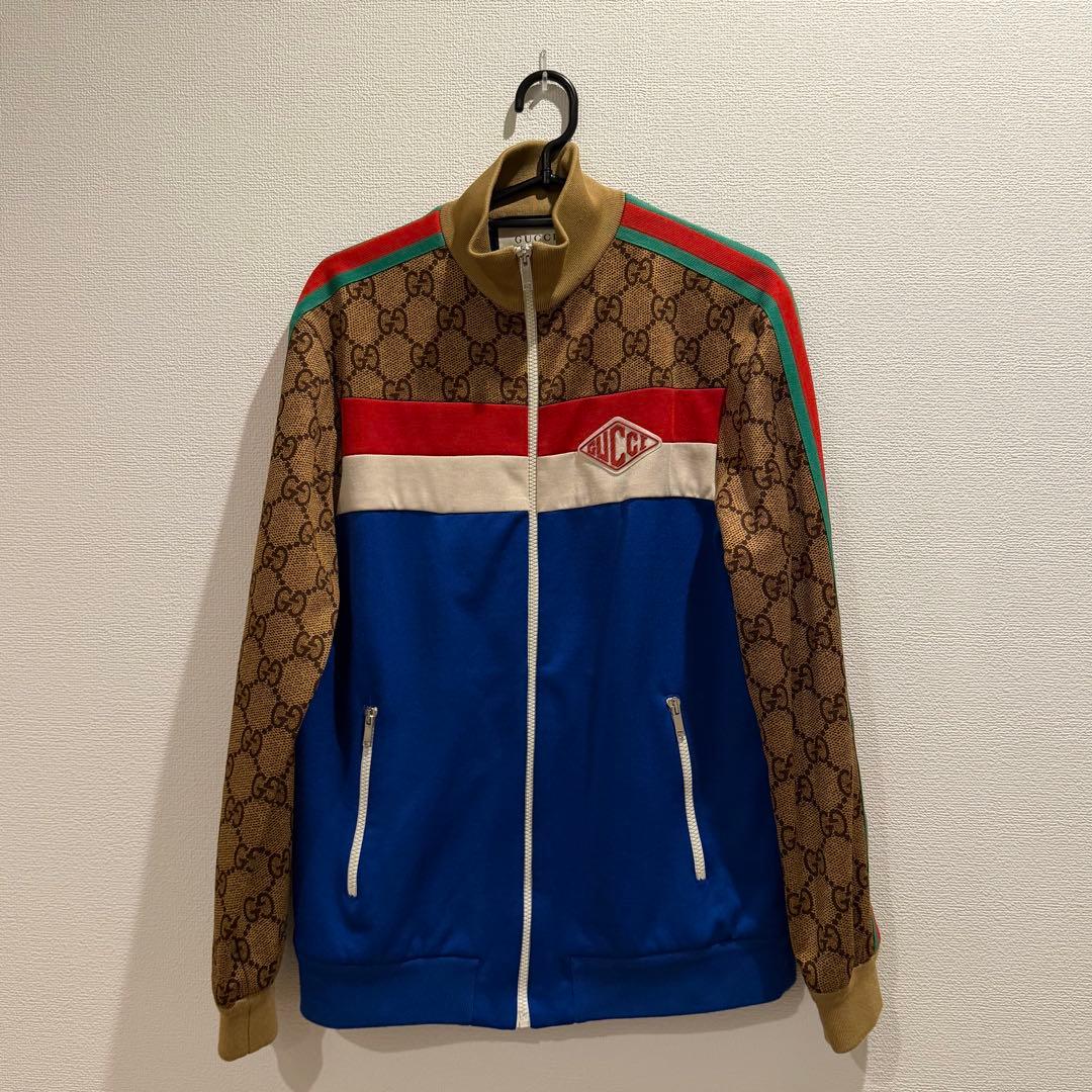 Gucci ロゴ入りジャージ 青/茶色/赤/白