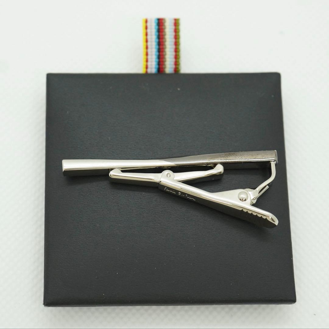 美品 ポールスミス ツイスト ネクタイピン 人気モデル ロゴ入り 箱付 タイピン