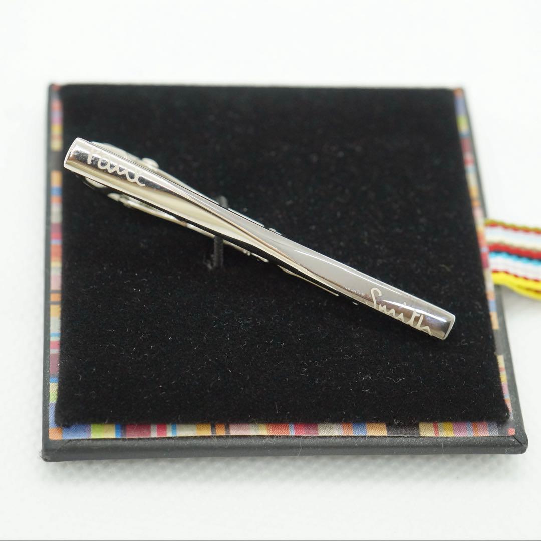 美品 ポールスミス ツイスト ネクタイピン 人気モデル ロゴ入り 箱付 タイピン