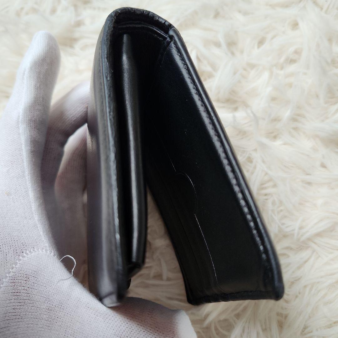 【希少】訳あり　ロエベ　LOEWE アナグラム　二つ折り財布　レザー ブラック