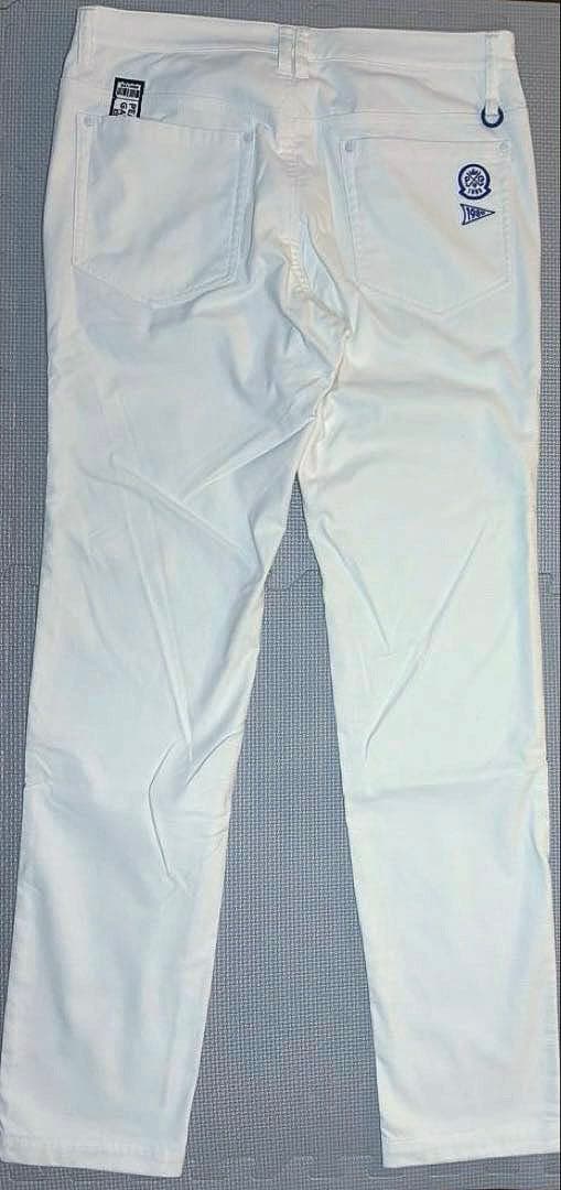 パーリーゲイツ ドビーピラミッド 表地ピーチボンディング5Pパンツ（WHT／5）