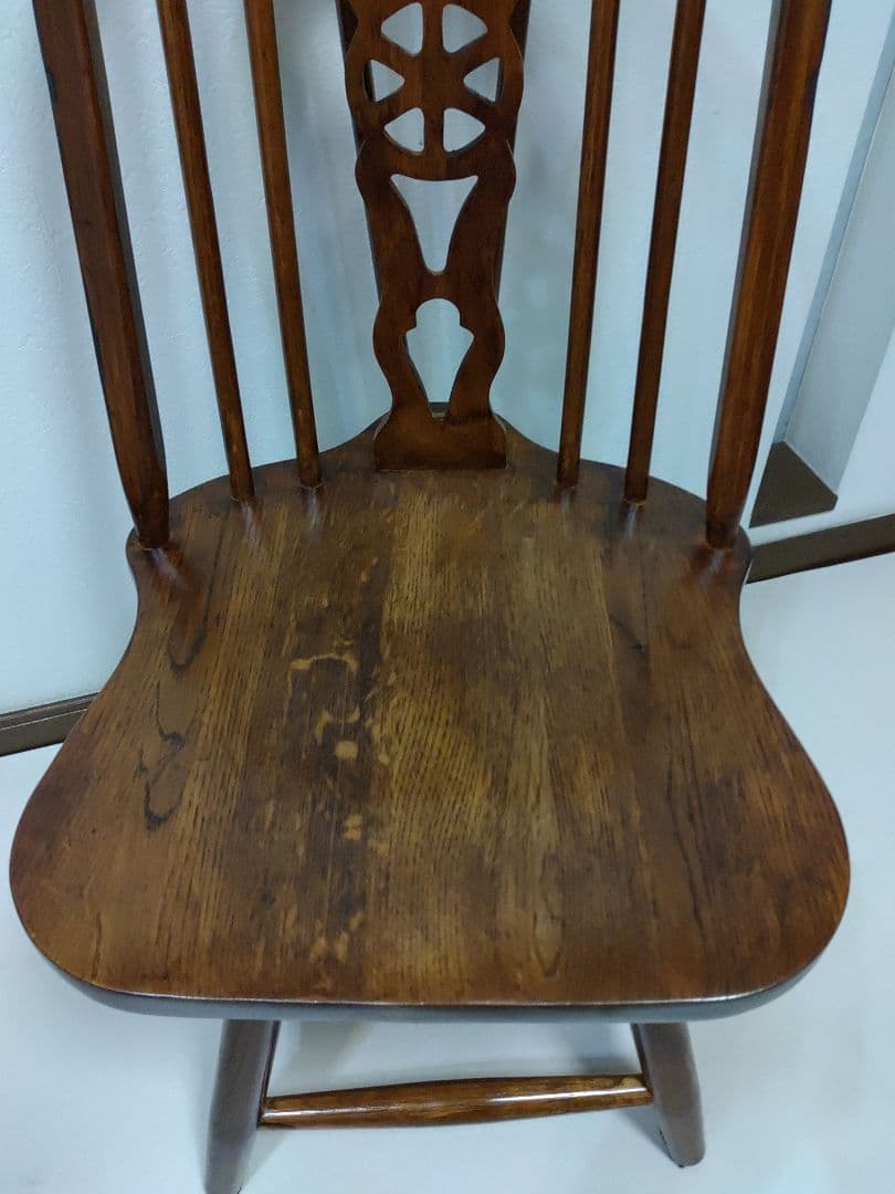 希少 回転式 英国 アンティーク ホイールバックチェア ヴィンテージチェア