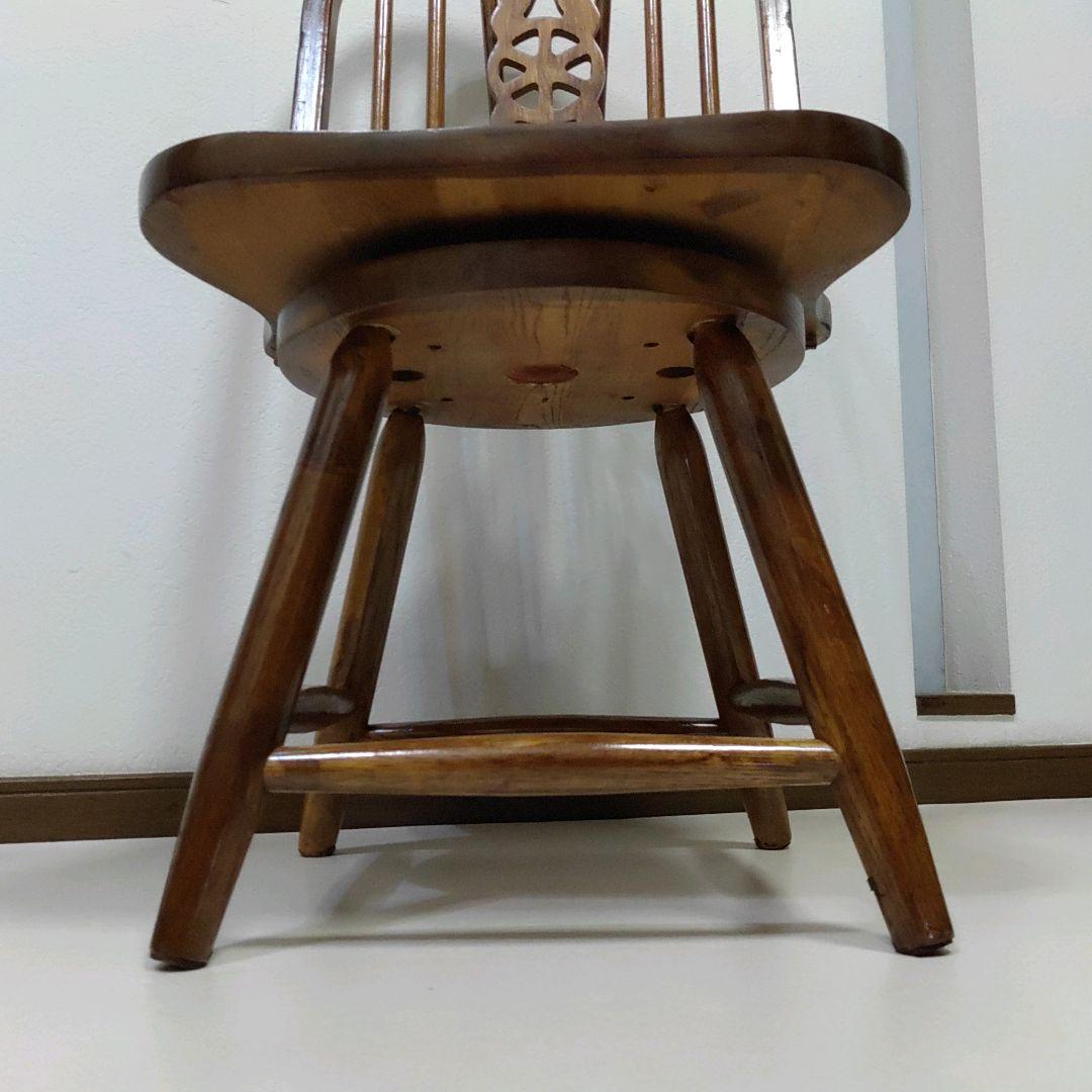 希少 回転式 英国 アンティーク ホイールバックチェア ヴィンテージチェア