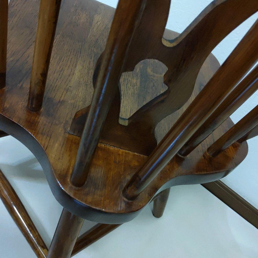 希少 回転式 英国 アンティーク ホイールバックチェア ヴィンテージチェア