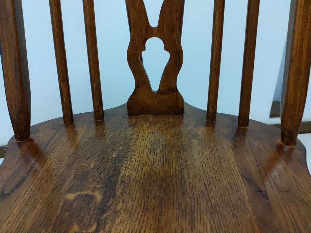 希少 回転式 英国 アンティーク ホイールバックチェア ヴィンテージチェア