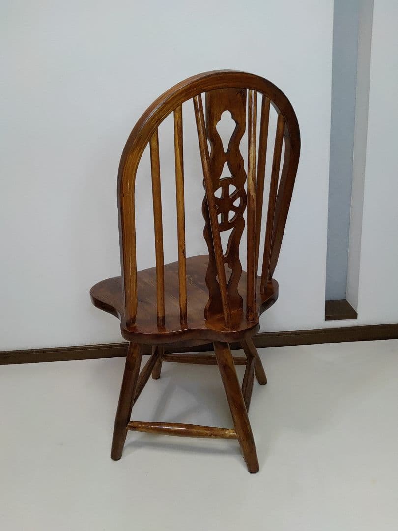 希少 回転式 英国 アンティーク ホイールバックチェア ヴィンテージチェア