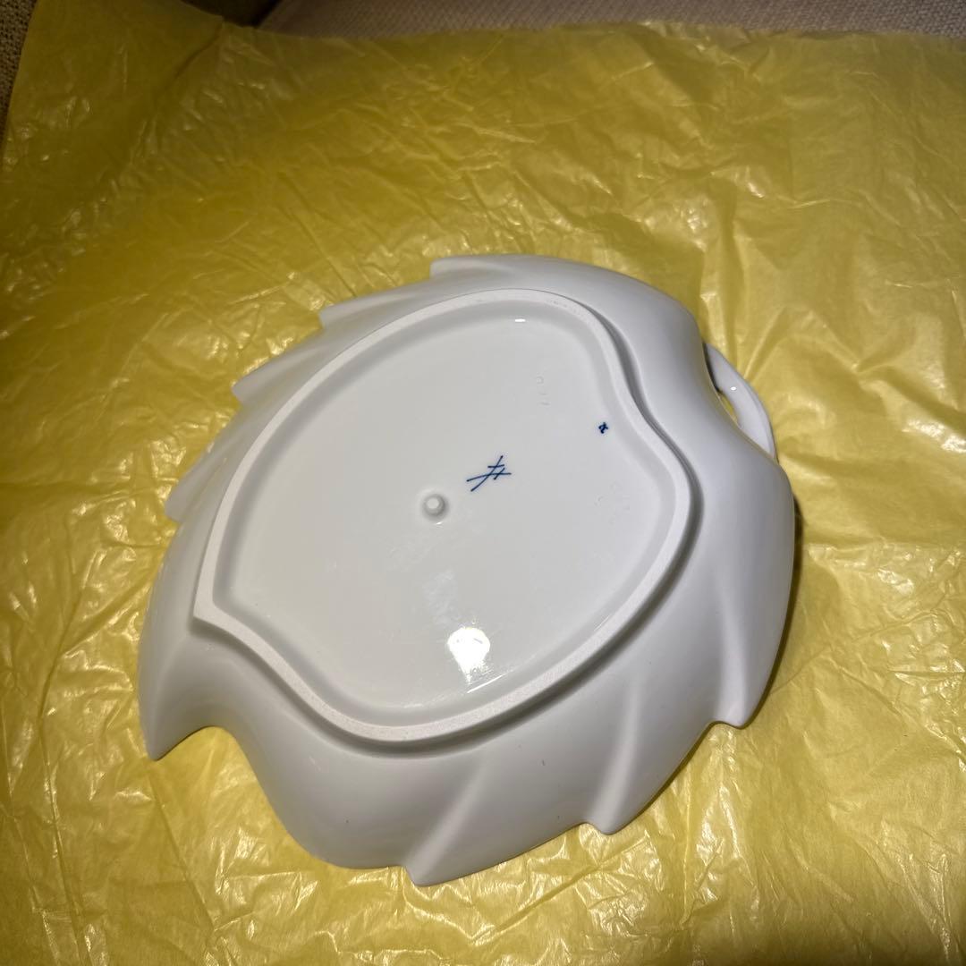 マイセン　ブルーオニオン　リーフディッシュ