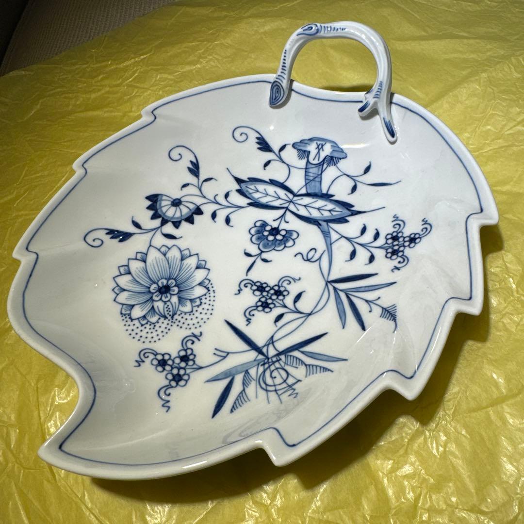 マイセン　ブルーオニオン　リーフディッシュ