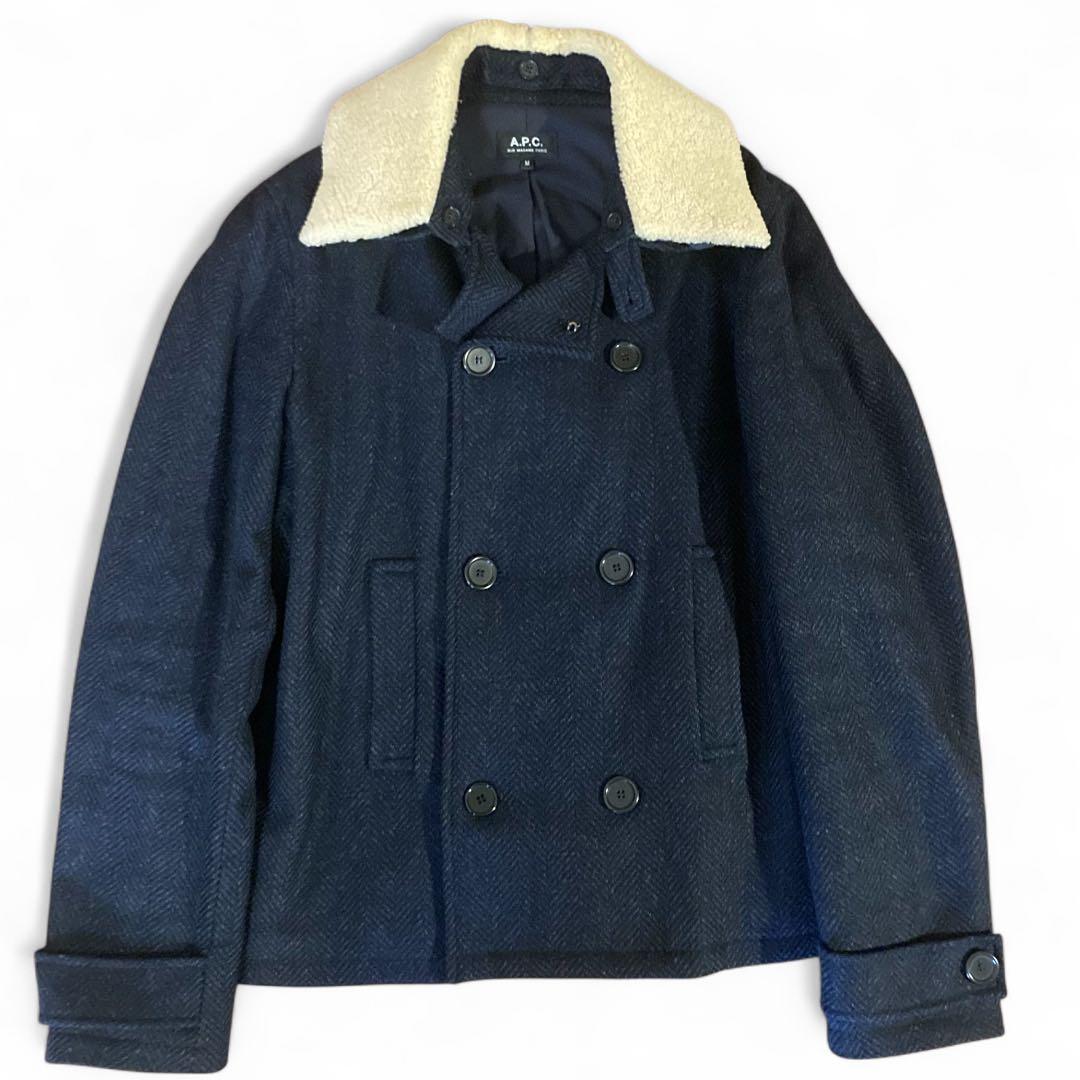 A.P.C. シアリング　ムートン　ピーコート Robert Noble M
