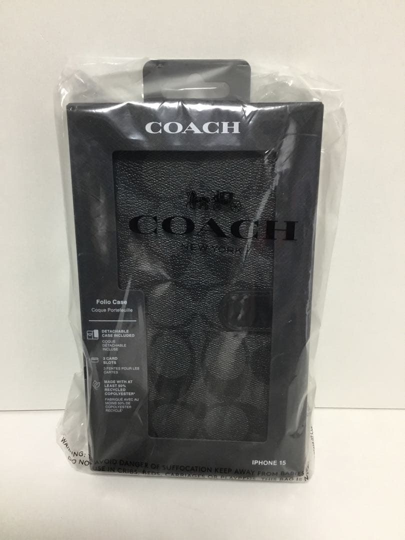 coach iPhone 15 ケース　ブラック　新品未開封　定価23100円