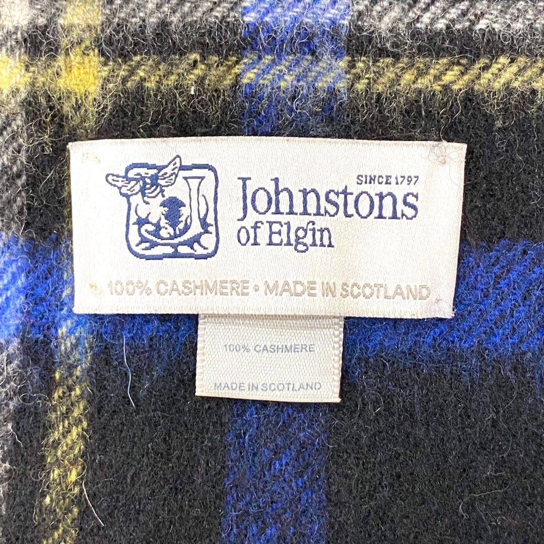 ピ*ピ様 ジョンストンズ チェック柄 カシミヤ100% 大判マフラー ストール